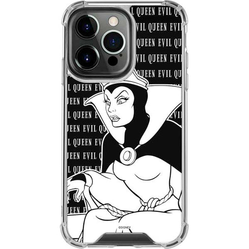 Disney Villains Evil Queen Black and White iPhone 15 Pro Clear Case