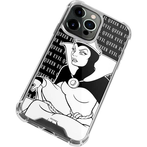 Disney Villains Evil Queen Black and White iPhone 15 Pro Clear Case