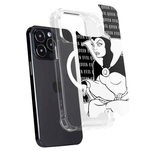 Disney Villains Evil Queen Black and White iPhone 15 Pro MagSafe Case