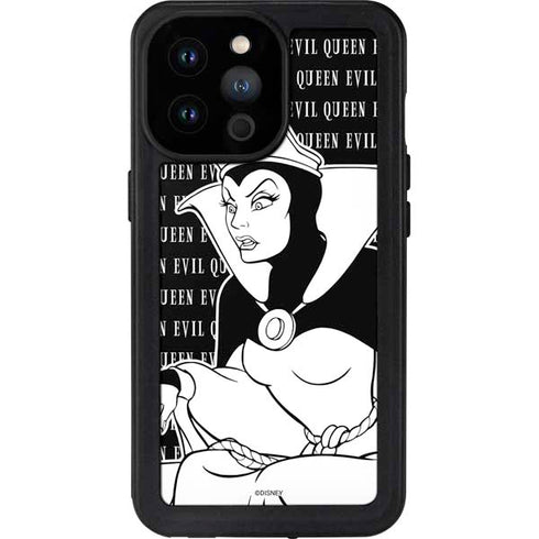 Disney Villains Evil Queen Black and White iPhone 14 Pro Max Waterproof Case