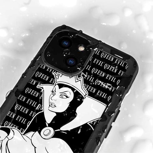 Disney Villains Evil Queen Black and White iPhone 15 Plus Waterproof Case