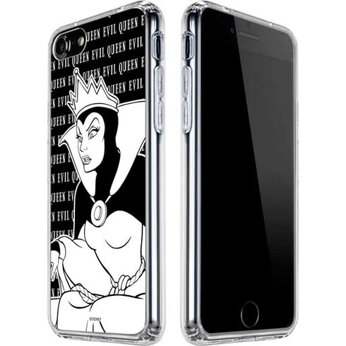 Disney Villains Evil Queen Black and White iPhone SE (2nd & 3rd Gen) Clear Case