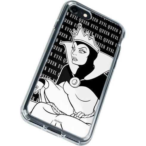 Disney Villains Evil Queen Black and White iPhone SE (2nd & 3rd Gen) Clear Case