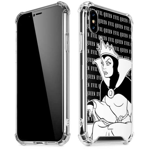 Disney Villains Evil Queen Black and White iPhone XS Max Clear Case