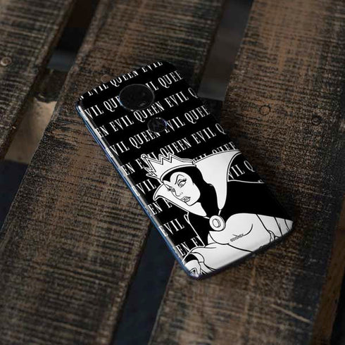 Disney Villains Evil Queen Black and White Moto E5 Plus Skin
