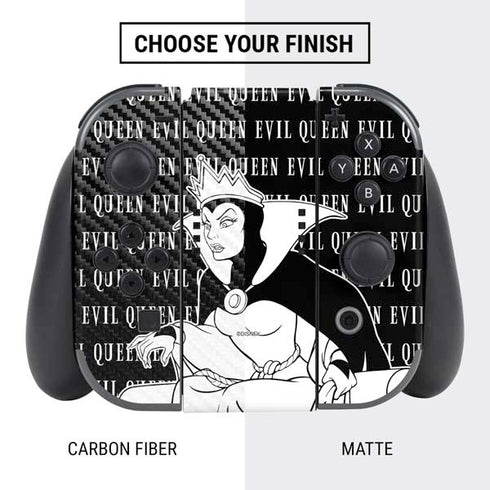 Disney Villains Evil Queen Black and White Nintendo Switch Bundle Skin