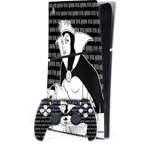 Disney Villains Evil Queen Black and White PS5 Slim Digital Edition Console Skin