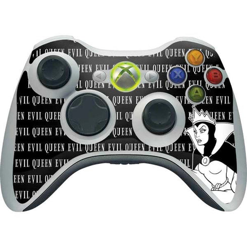 Disney Villains Evil Queen Black and White Xbox 360 Wireless Controller Skin