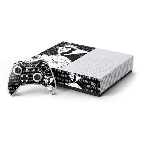 Disney Villains Evil Queen Black and White Xbox One S All-Digital Edition Bundle Skin