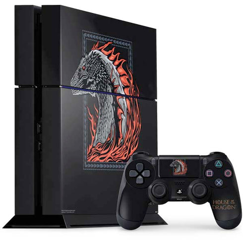 HBO House of the Dragon Eye of The Beholder PS4 Console and Controller Bundle Skin