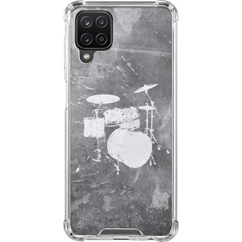 Faded Drumset Galaxy A12 Clear Case