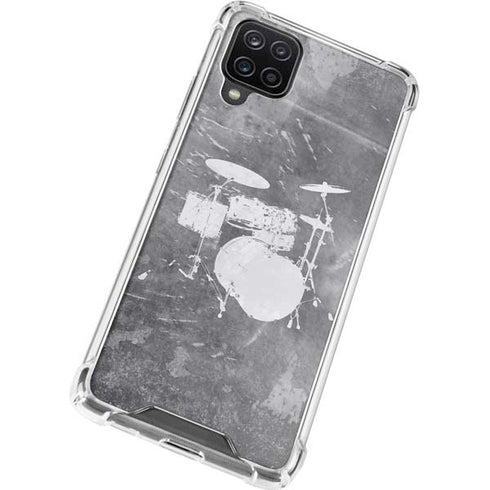 Faded Drumset Galaxy A12 Clear Case
