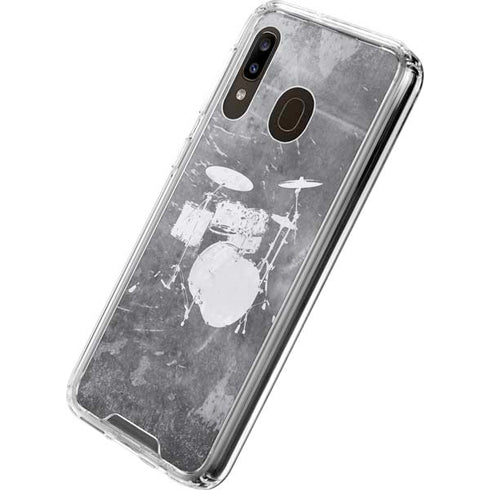 Faded Drumset Galaxy A30 Clear Case