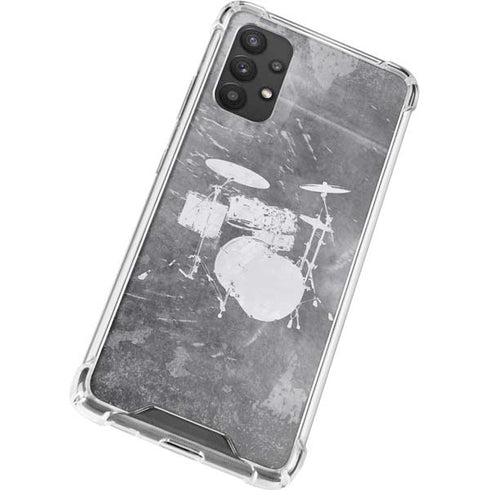 Faded Drumset Galaxy A32 5G Clear Case