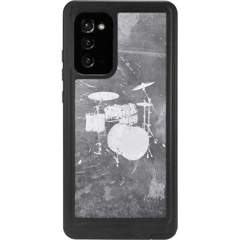 Faded Drumset Galaxy Note20 5G Waterproof Case