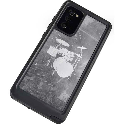 Faded Drumset Galaxy Note20 5G Waterproof Case