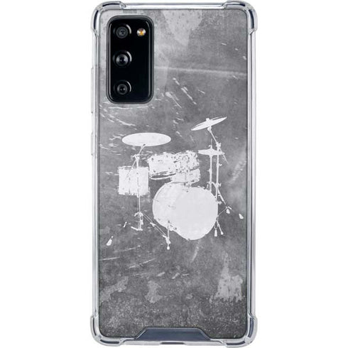 Faded Drumset Galaxy S20 FE Clear Case