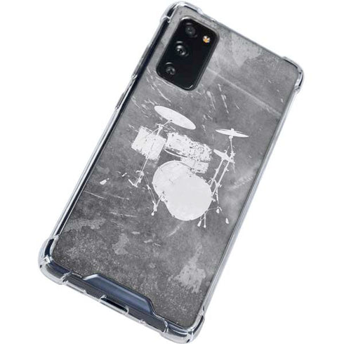 Faded Drumset Galaxy S20 FE Clear Case