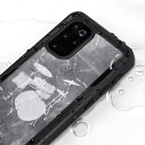 Faded Drumset Galaxy S20 Plus Waterproof Case