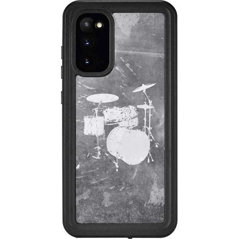 Faded Drumset Galaxy S20 Waterproof Case