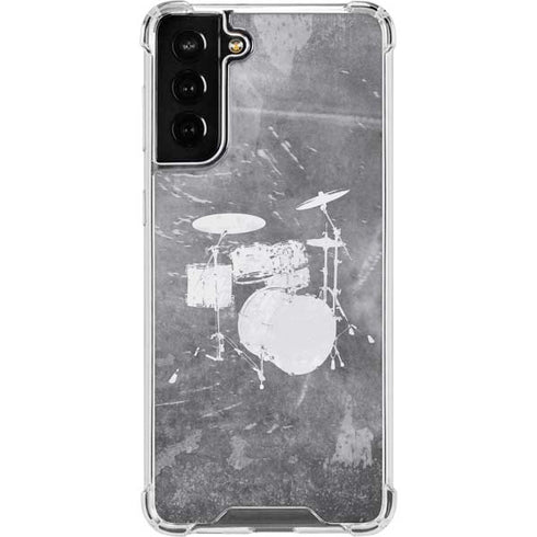 Faded Drumset Galaxy S21 FE Clear Case