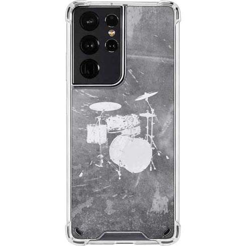 Faded Drumset Galaxy S21 Ultra 5G Clear Case