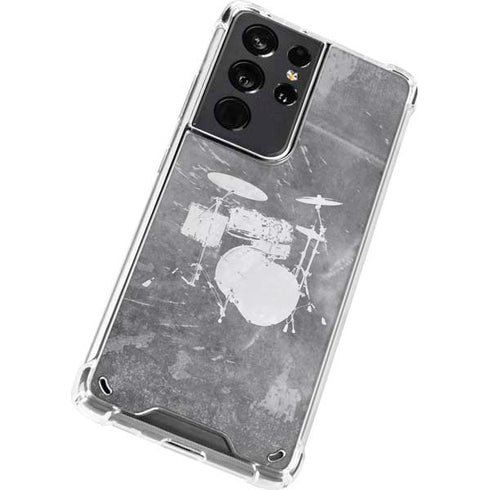 Faded Drumset Galaxy S21 Ultra 5G Clear Case