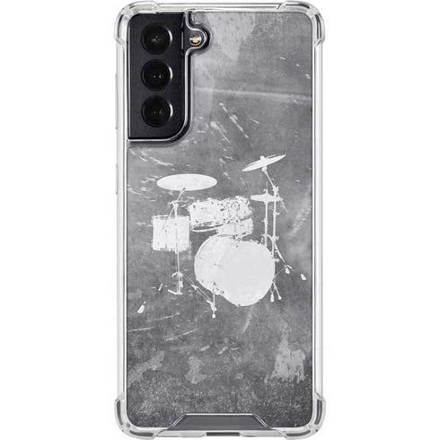 Faded Drumset Galaxy S22 Clear Case