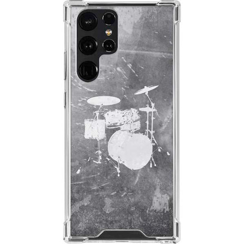 Faded Drumset Galaxy S22 Ultra Clear Case