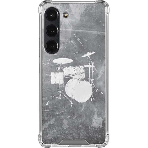 Faded Drumset Galaxy S23 Clear Case