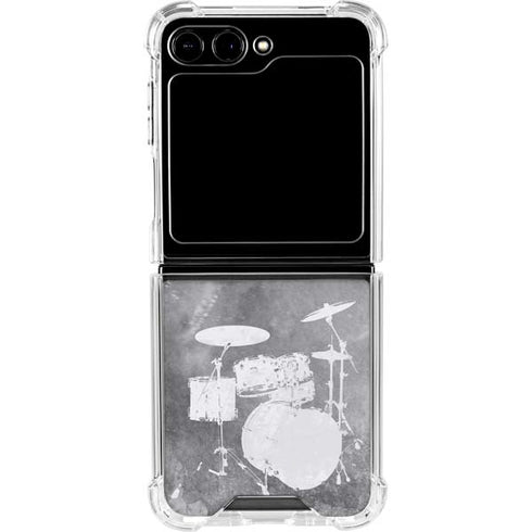 Faded Drumset Galaxy Z Flip5 5G Clear Case