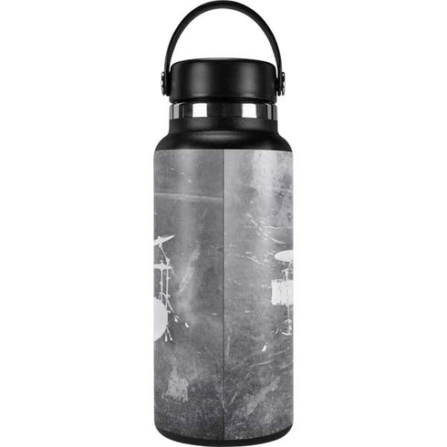 Faded Drumset Hydro Flask 32oz Wide Mouth Skin