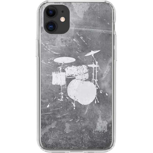 Faded Drumset iPhone 11 Clear Case