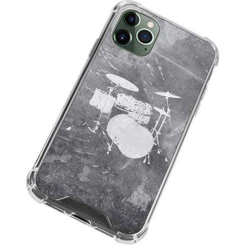 Faded Drumset iPhone 11 Pro Max Clear Case