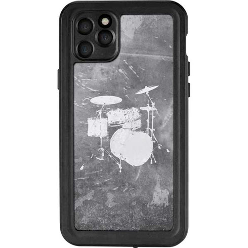 Faded Drumset iPhone 11 Pro Max Waterproof Case