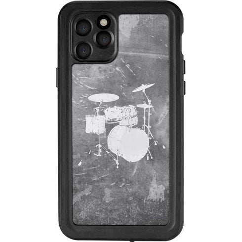 Faded Drumset iPhone 11 Pro Waterproof Case