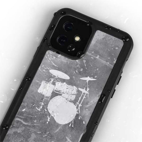 Faded Drumset iPhone 12 Mini Waterproof Case