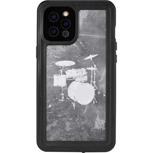 Faded Drumset iPhone 12 Pro Max Waterproof Case
