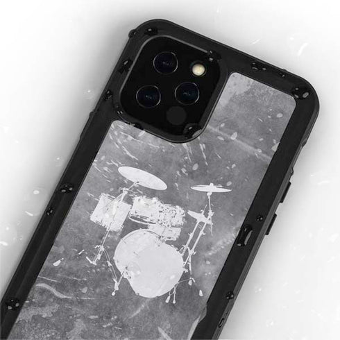 Faded Drumset iPhone 12 Pro Waterproof Case