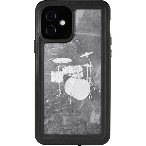 Faded Drumset iPhone 12 Waterproof Case