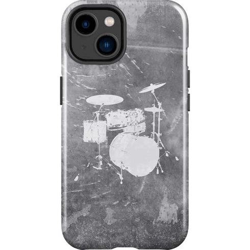 Faded Drumset iPhone 15 Plus Impact Case