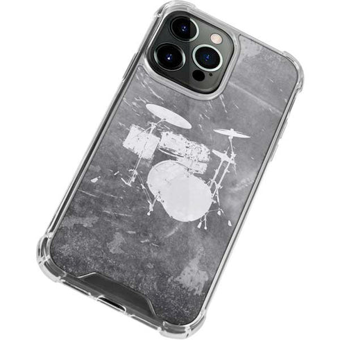 Faded Drumset iPhone 15 Pro Clear Case