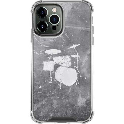 Faded Drumset iPhone 15 Pro Max Clear Case