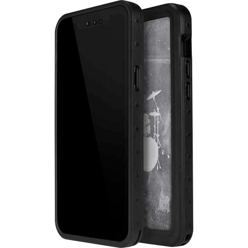 Faded Drumset iPhone 14 Pro Waterproof Case