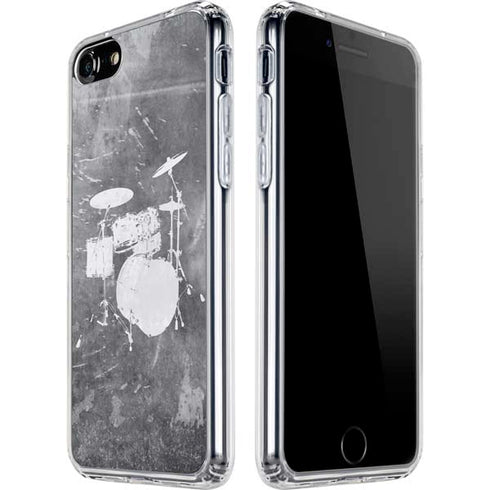 Faded Drumset iPhone SE (2nd & 3rd Gen) Clear Case