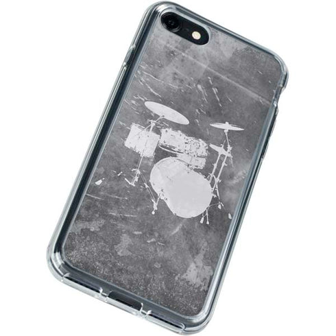 Faded Drumset iPhone SE (2nd & 3rd Gen) Clear Case