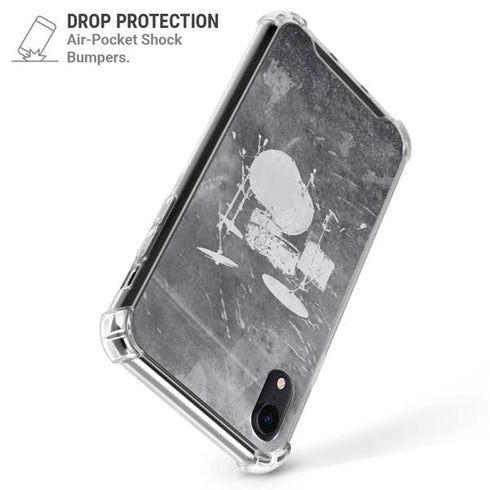 Faded Drumset iPhone XR Clear Case