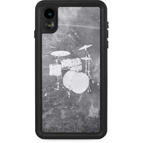 Faded Drumset iPhone XR Waterproof Case
