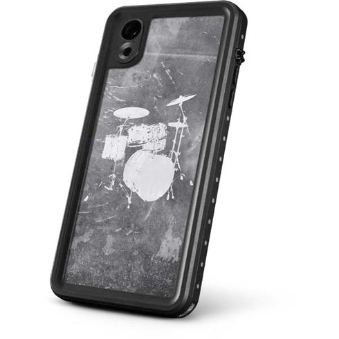 Faded Drumset iPhone XR Waterproof Case