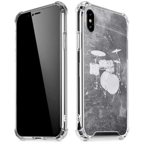 Faded Drumset iPhone XS Max Clear Case